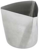 Tablecraft Stainless Steel with Brushed Finish Square Fry Cup, 13 Ounce Capacity