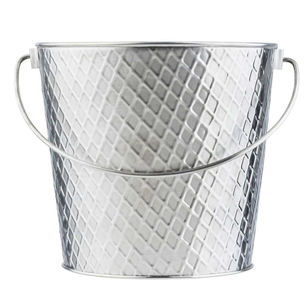 Tablecraft Lattice Collection Round Pail with Handle, 1.25 Gallon Capacity