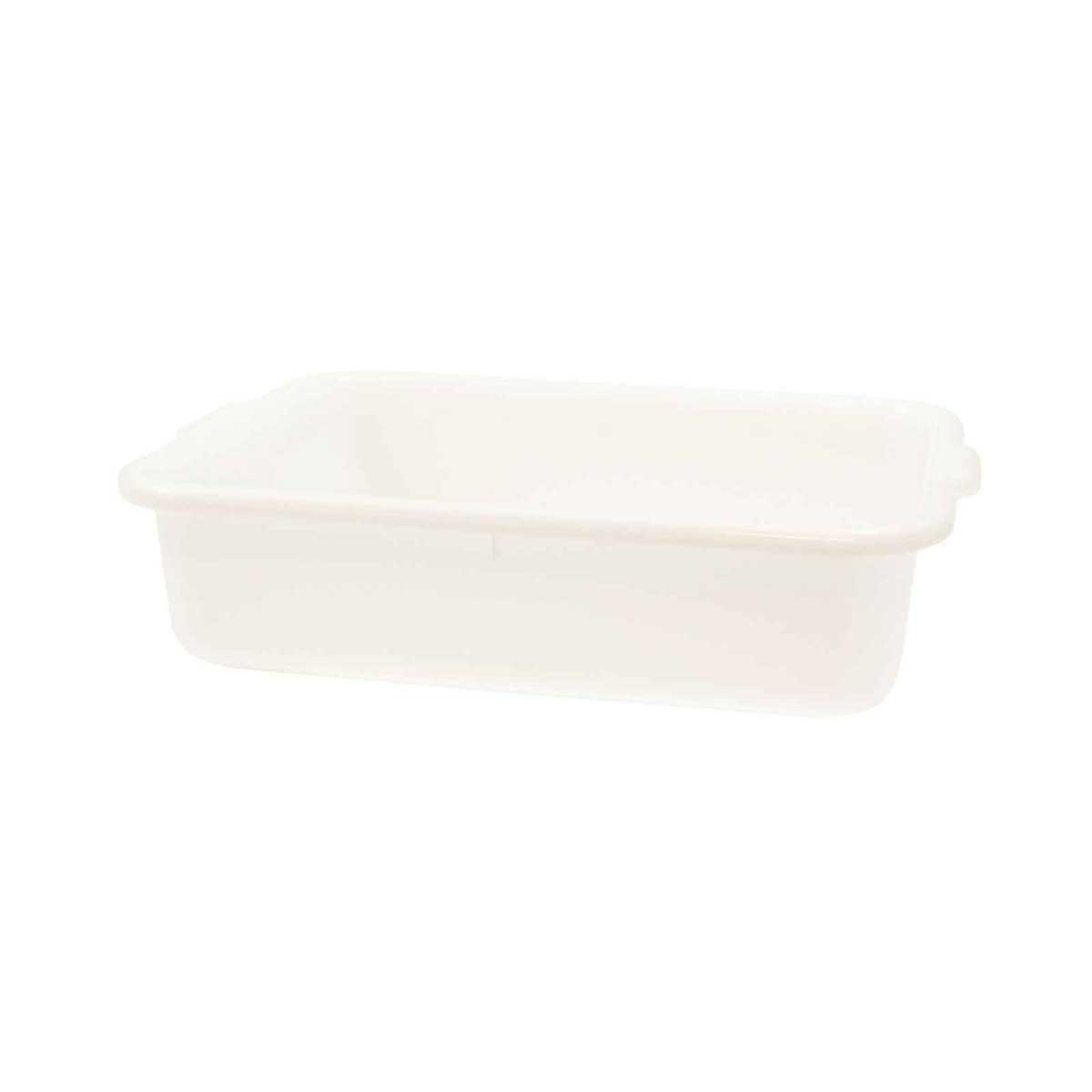 Tablecraft High Density Polyethylene Natural Tote Box, 21.5 x 15.75 x 5 inch -- 12 per case