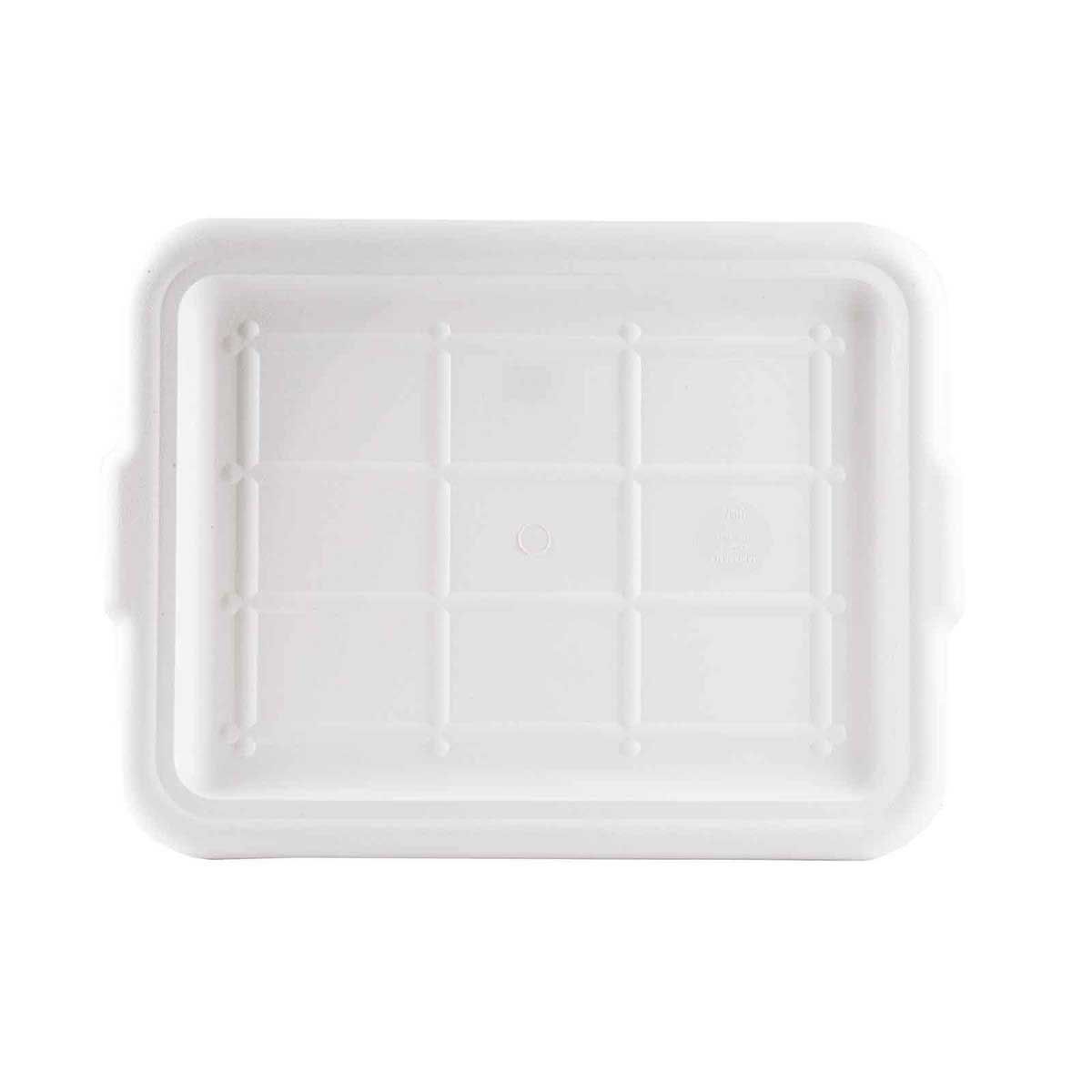 Tablecraft High Impact Polypropylene White Tote Box Cover Only, 21.75 X 16.125 X 1 Inch -- 12 Per Case