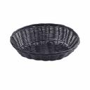 Tablecraft Black Oval Handwoven Basket, 9 x 6 x 2.25 inch -- 12 per case