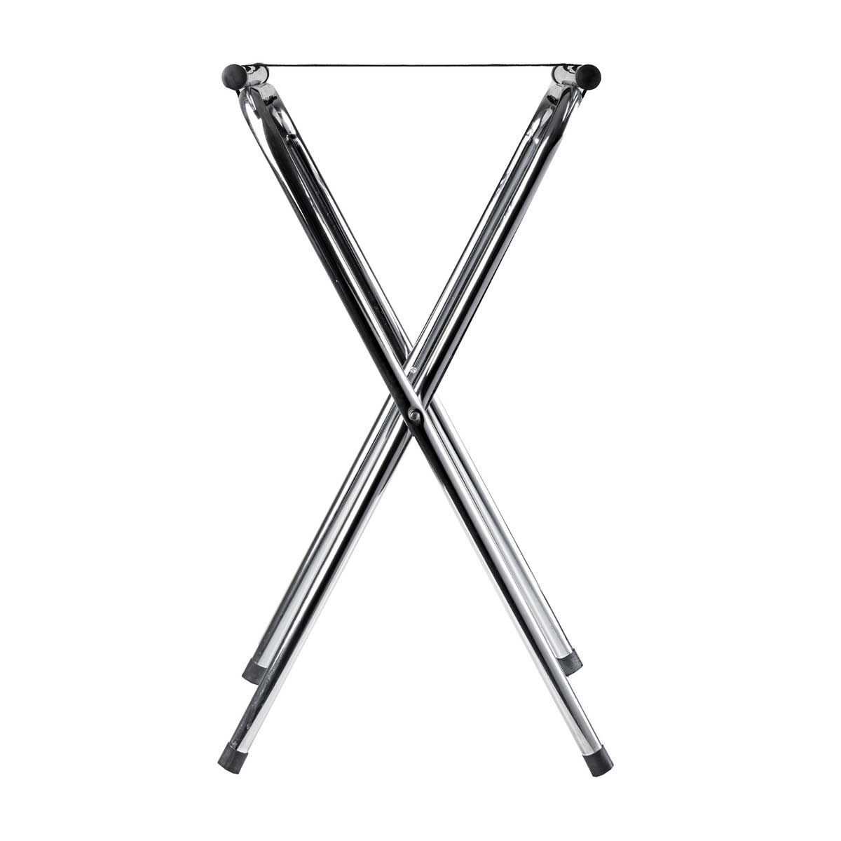 Tablecraft Chrome Plated Double Bar Tray Stand, 18.25 X 16.5 X 31.75 Inch