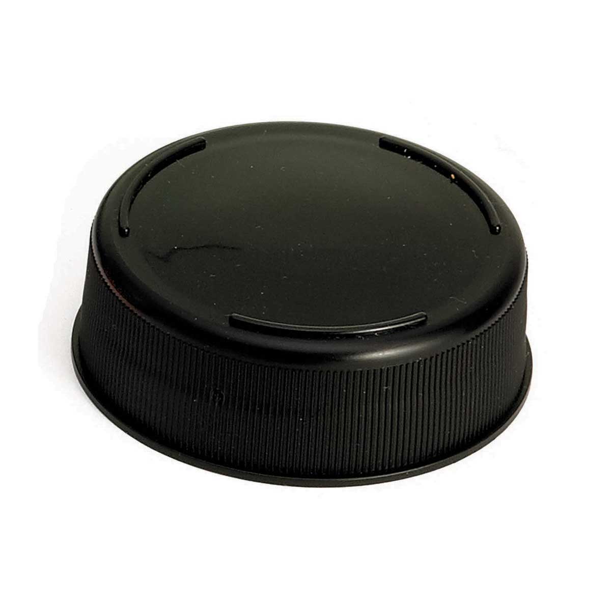Tablecraft Invertatop 2.75 Inch Polyethylene Black 63mm End Cap For Squeeze Bottles, 12 Count