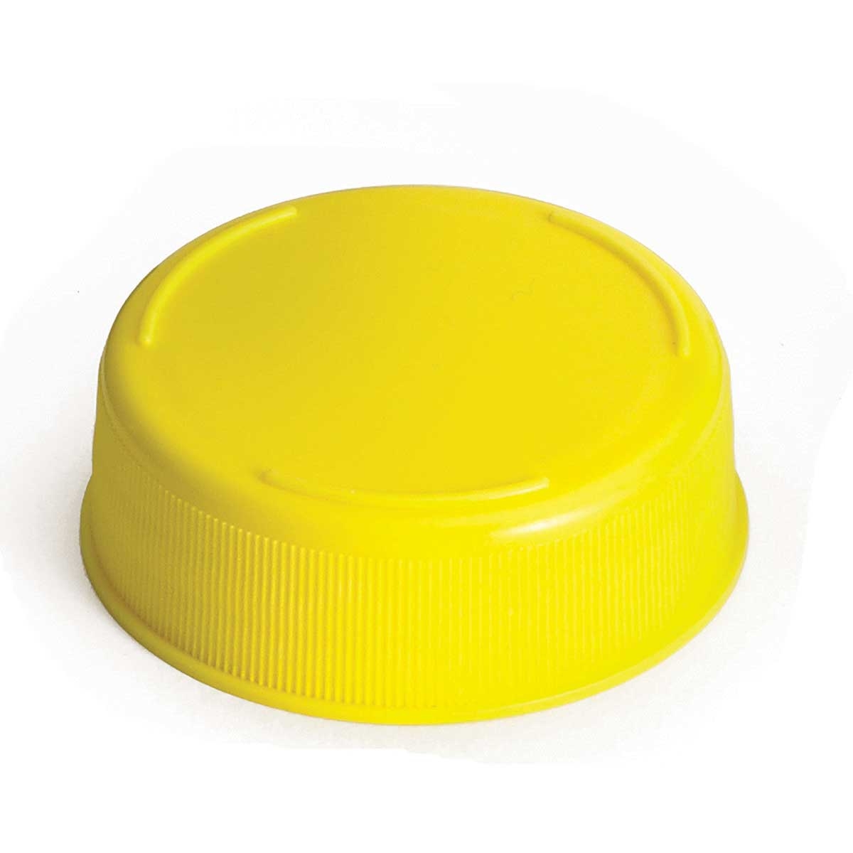 Tablecraft InvertaTop 2.75 inch Polyethylene Yellow 63mm End Cap for Squeeze Bottles, 12 count