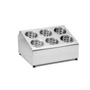 Tablecraft Stainless Steel Two Tier Six Hole Flatware Cylinder Holder Dispenser