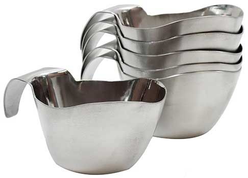 Tablecraft 18-8 Stainless Steel Stackable Gravy Boat, 12 Ounce Capacity