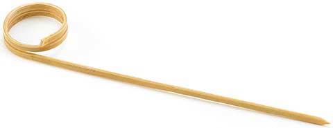 Tablecraft 4.5 inch Bamboo Card Holder Pick, 100 count -- 12 per case