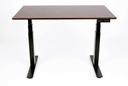 Luxor Glass Three Stage Dual Motor Electric Stand Up Desk with Dark Walnut Finish, 47.25 x 29.5 x 26 to 51.6 inch