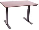 Luxor Black Three Stage Dual-Motor Electric Stand Up Desk with Dark Walnut Finish, 59 x 29.5 x 26 to 51.6 inch Height