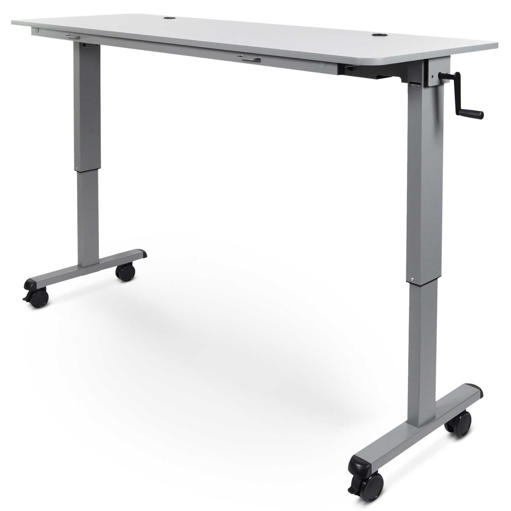 Luxor Adjustable Flip-top Table With Crank Handle, 71 X 23.6 X 30 To 45.25 Inch Height