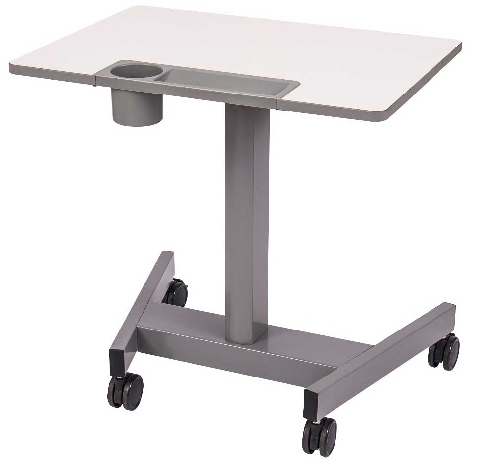 Luxor Black Student Pneumatic Sit Stand Desk, 27.5 x 19.5 x 29 to 43.5 inch Height
