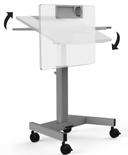 Luxor Black Pneumatic Adjustable Height Flip Top Student Desk/Nesting Desk, 27.5 x 21.5 x 29.25 to 43.5 inch Height