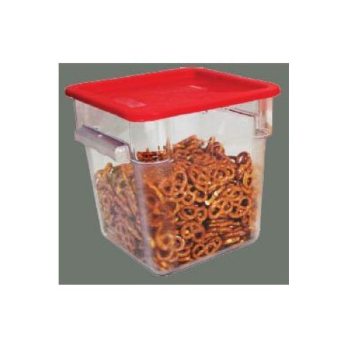 Winco Polycarbonate Square Clear Food Storage Container, 18 Quart