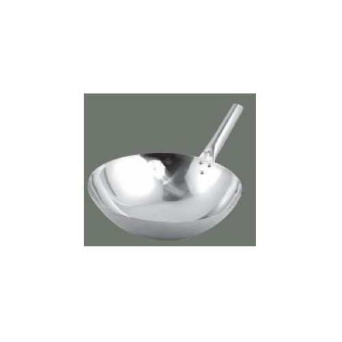 Winco Stainless Steel Welded Joint Chinese Wok, 16 Inch