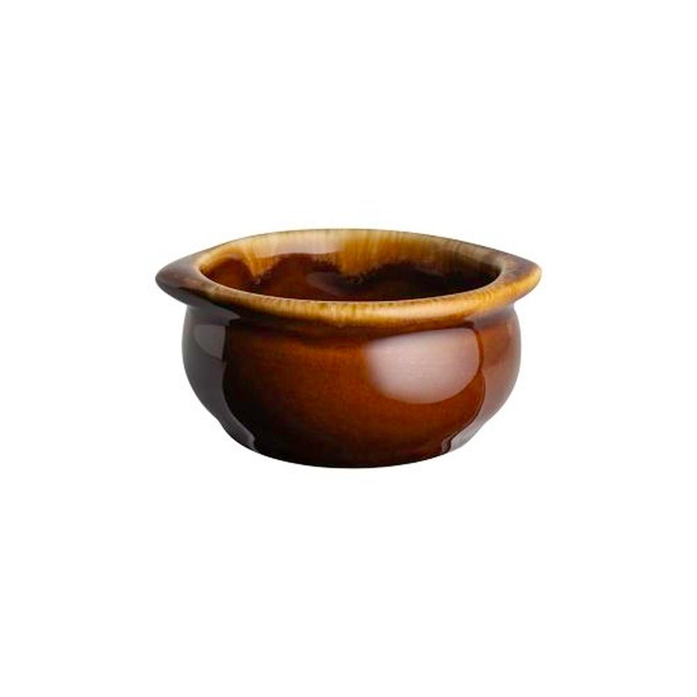 Anfora Laredo Drip 7 Ounce Handled Onion Soup Bowl, 24 Count
