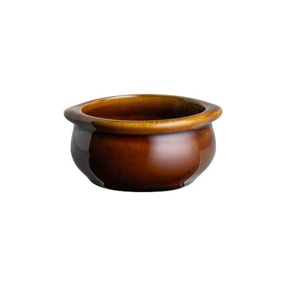 Anfora Laredo Drip 10 Ounce Handled Onion Soup Bowl, 24 Count