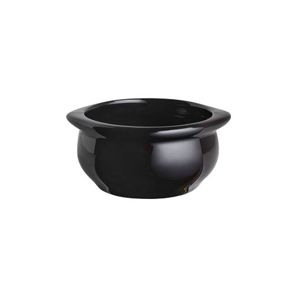 Black Handled Onion Soup Bowl