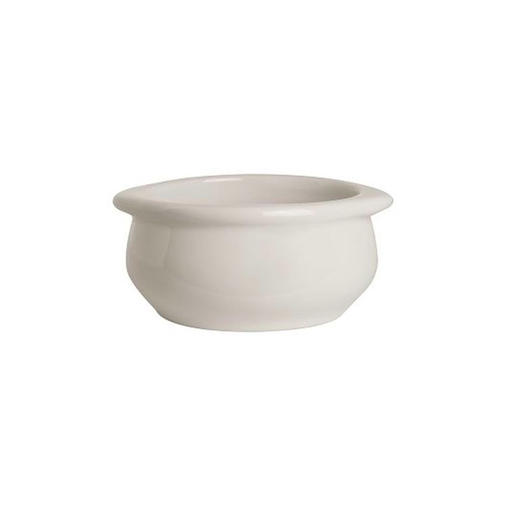 Anfora White 12 Ounce Handled Onion Soup Bowl, 24 Count