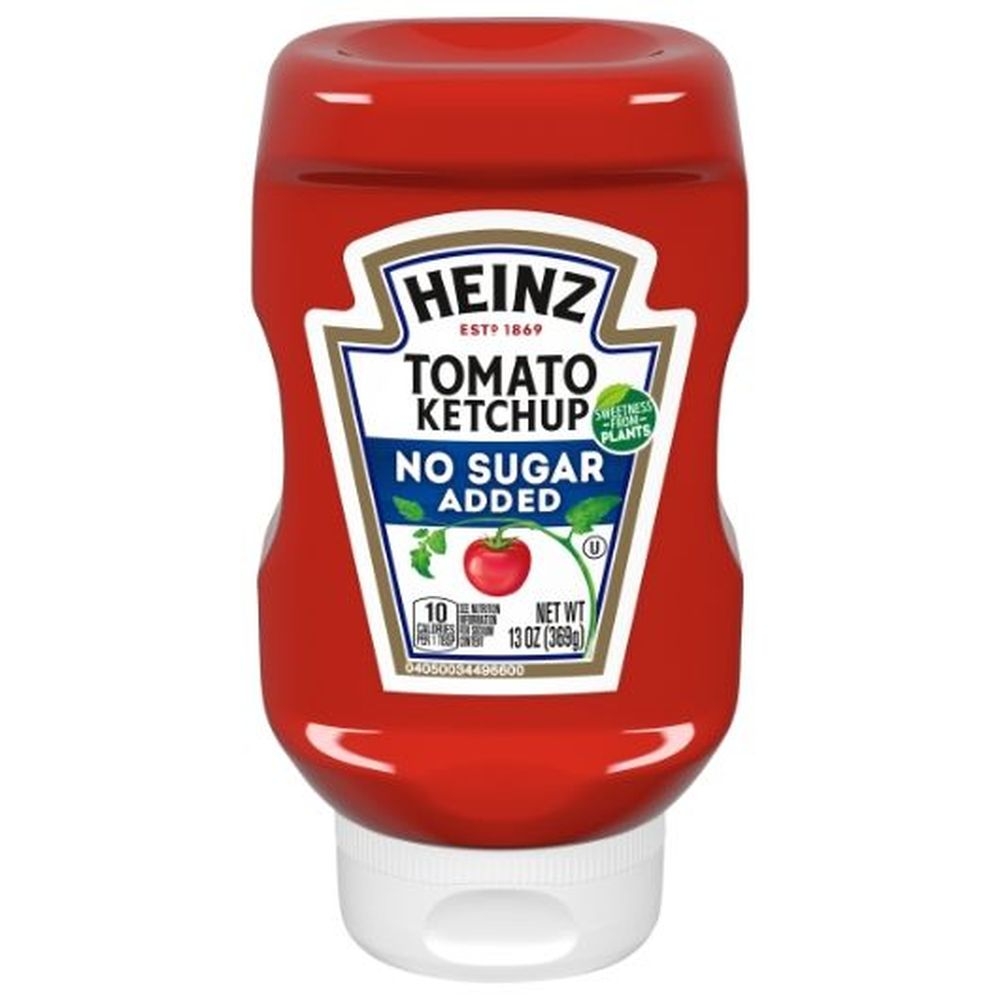 Heinz No Sugar Added Tomato Ketchup, 13 Ounce -- 6 per case
