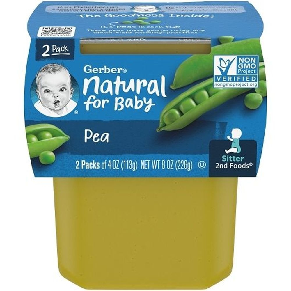Gerber 2nd Foods Peas Baby Food, 8 Ounce -- 8 per case.