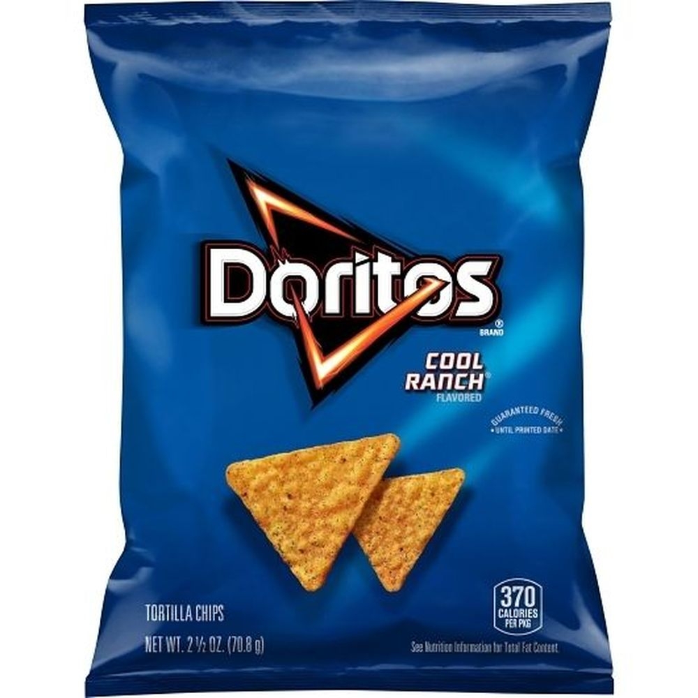 Doritos Cool Ranch Tortilla Chips, 2.5 Ounce -- 24 per case