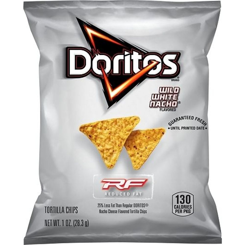 Doritos Reduced Fat Whole Grain White Nacho Tortilla Chips, 1 Ounce -- 72 per case
