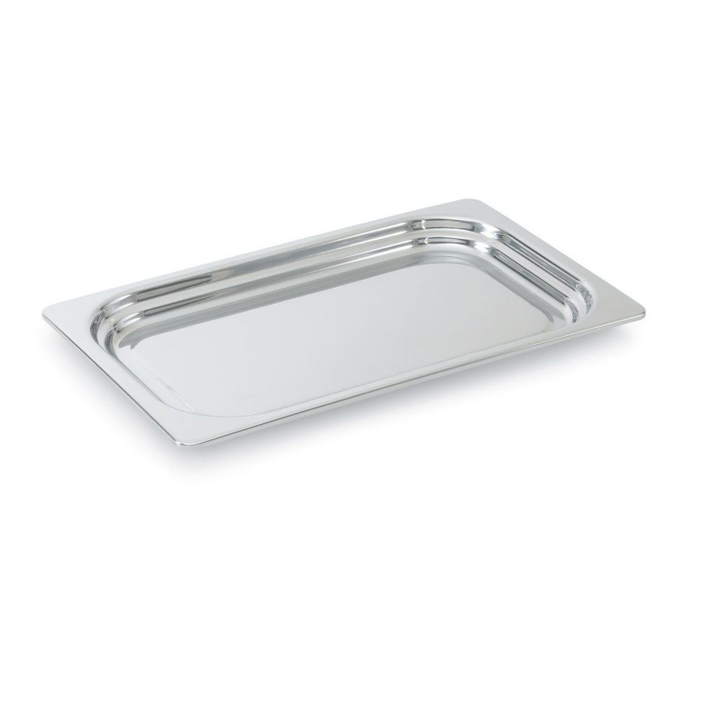 Vollrath Miramar Stainless Steel Rectangle Full-size Plain Pan, 1.25 Inch Deep