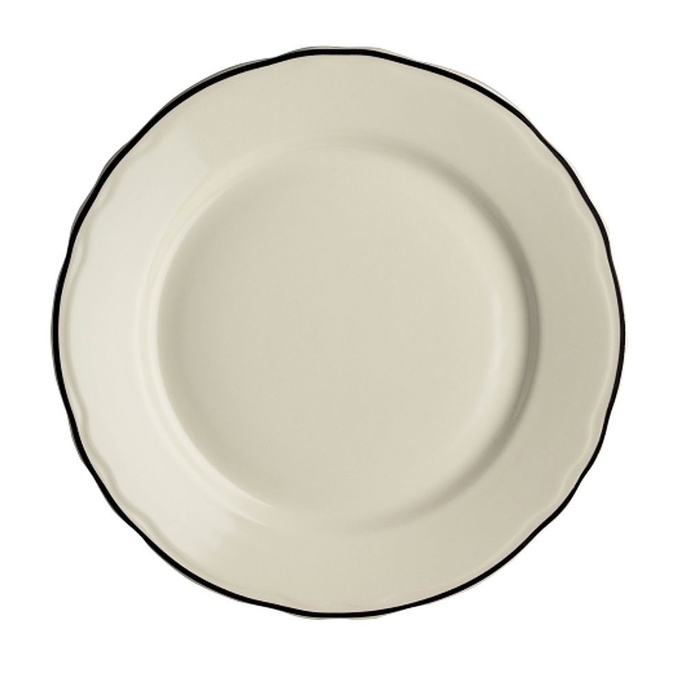 Homer Laughlin 7.25 Inch Styleline Black Plate, 36 Count