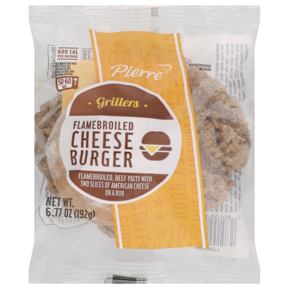 Pierre Jumbo Cheeseburger, 7 Ounce -- 12 per case.