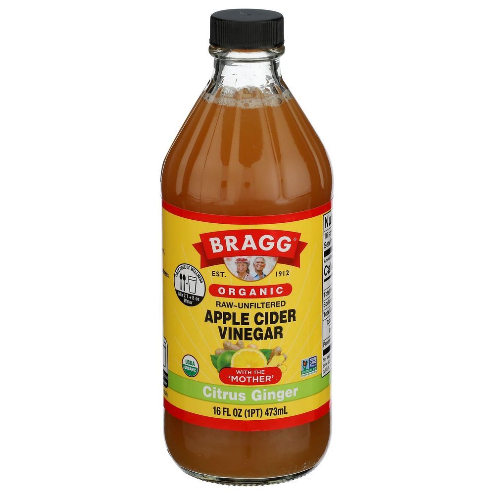 Bragg Organic Citrus Ginger Apple Cider Vinegar, 16 Fluid Ounce -- 6 Per Case