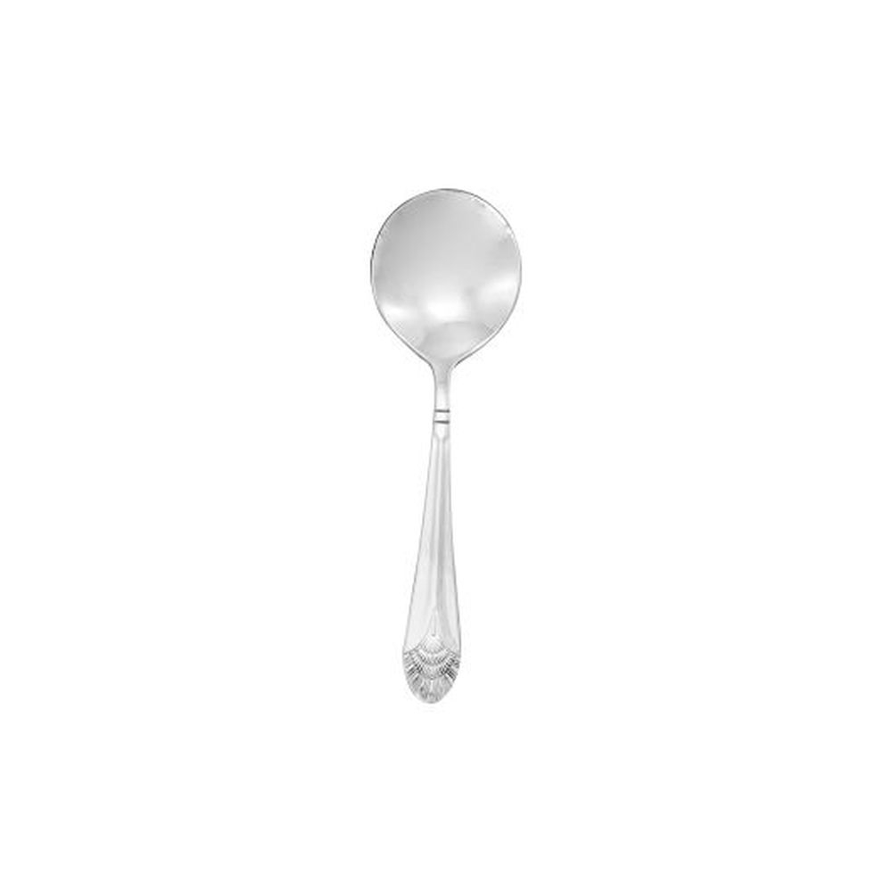 Art Deco 5.75 inch 18/10 Stainless Round Bowl Soup Spoon