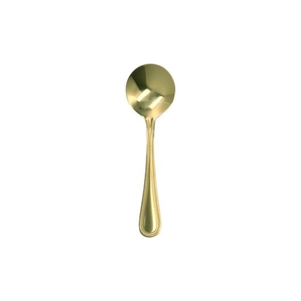 Colgate PVD Gold 6.25 inch 18/0 Stainless Steel Round Bowl Soup Spoon