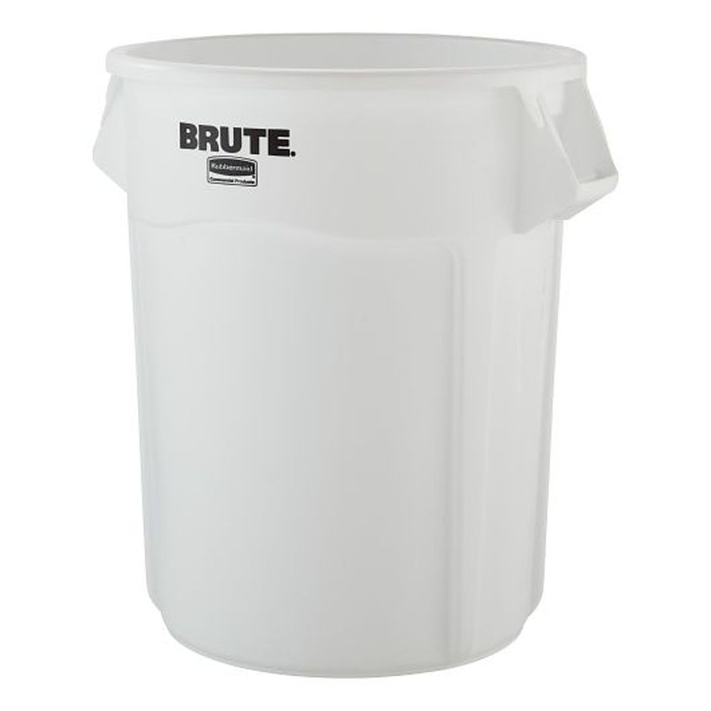 Rubbermaid Commercial White Resin Brute Vented Container, 55 Gallon Capacity