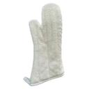 Beige High-Heat Steam-Stopping Terry Oven Mitt