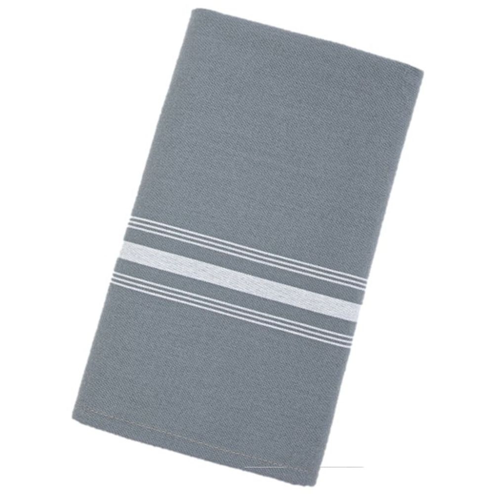 Ctc Bistro Spun Poly Dark Grey Stripe Reverse Napkin, 18 X 22 Inch -- 12 Per Case