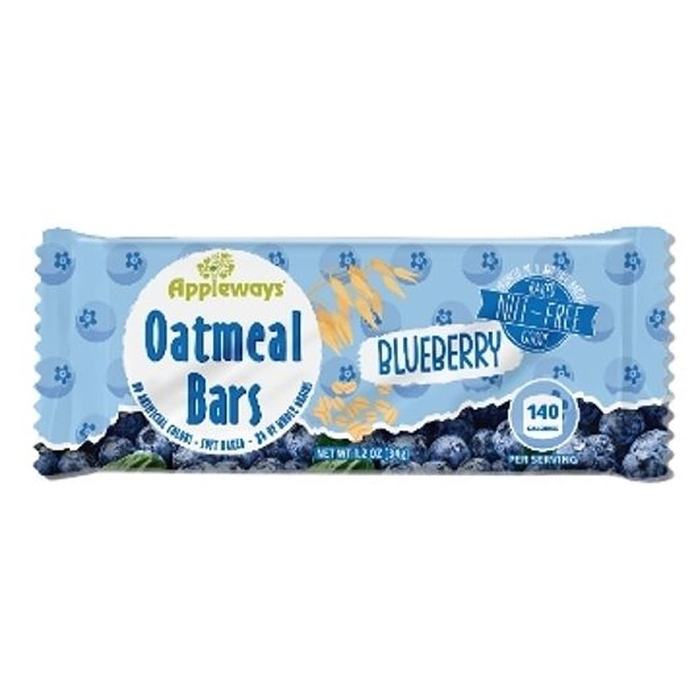 Appleways Whole Grain Blueberry Oatmeal Bar, 1.2 Ounce -- 216 per case