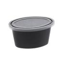 Newspring Black Ellipso Portion Cup with Clear Lid 3 Ounce