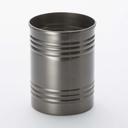 American Metalcraft Stainless Steel Black Three Ring Fry Can, 12 Ounce