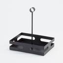 American Metalcraft Black Contemporary Condiment Rack, 8 inch Length