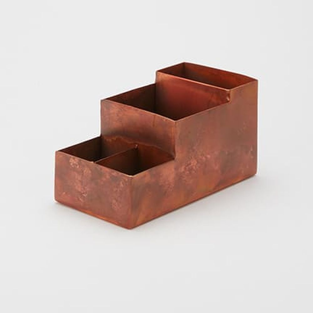 American Metalcraft Antique Copper Stainless Steel Coffee Caddy, 8 X 4 X 4 Inch