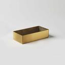 American Metalcraft Stainless Steel Satin Finish Gold Tray, 4-1/4 inch Length x 2-1/4 inch Width x 1 inch Height