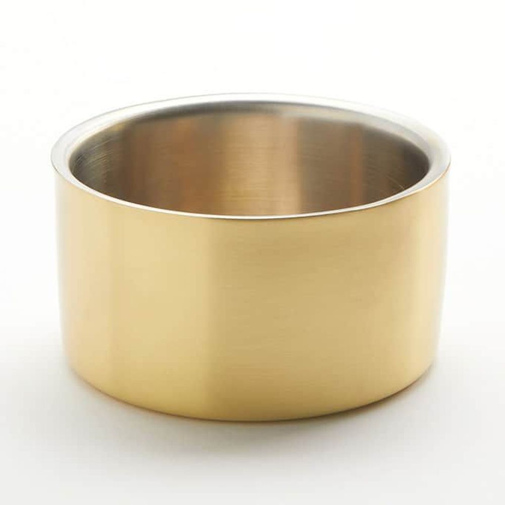 American Metalcraft Gold Stainless Steel Satin Finish 17 Ounce Double Wall Bowl, 4-3/4 Inch Dia. X 2-1/2 Inch Height