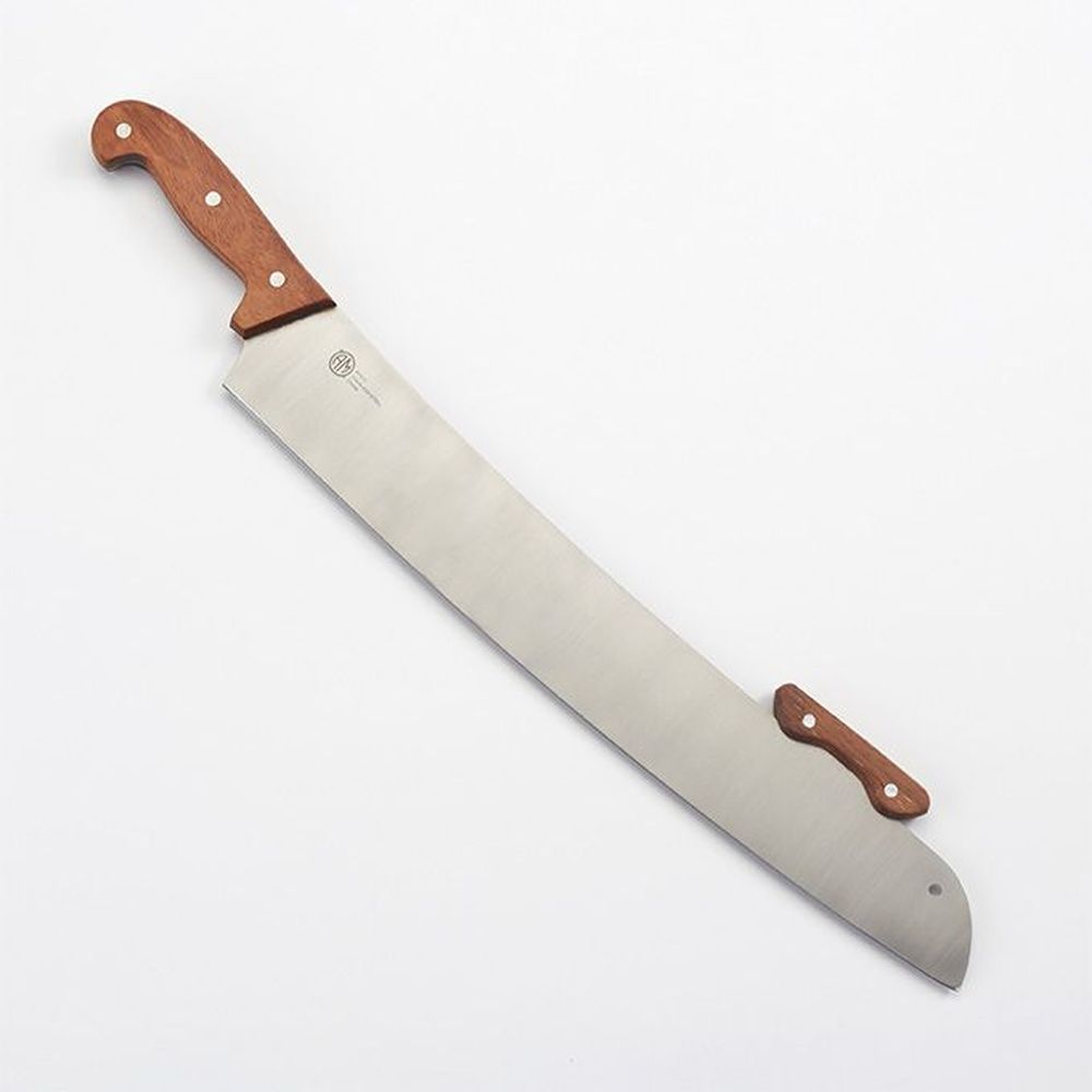 American Metalcraft Stainless Steel Pizza Knife With Brown Wood Handle, 18 Inch Length