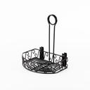American Metalcraft Semi-Round Scroll Condiment Caddy, 6 1/4 x 8 1/4 x 9 inch