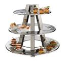 American Metalcraft Ascent3 3 Tier Hammered Display Stand, 23 x 23 x 20 inch.