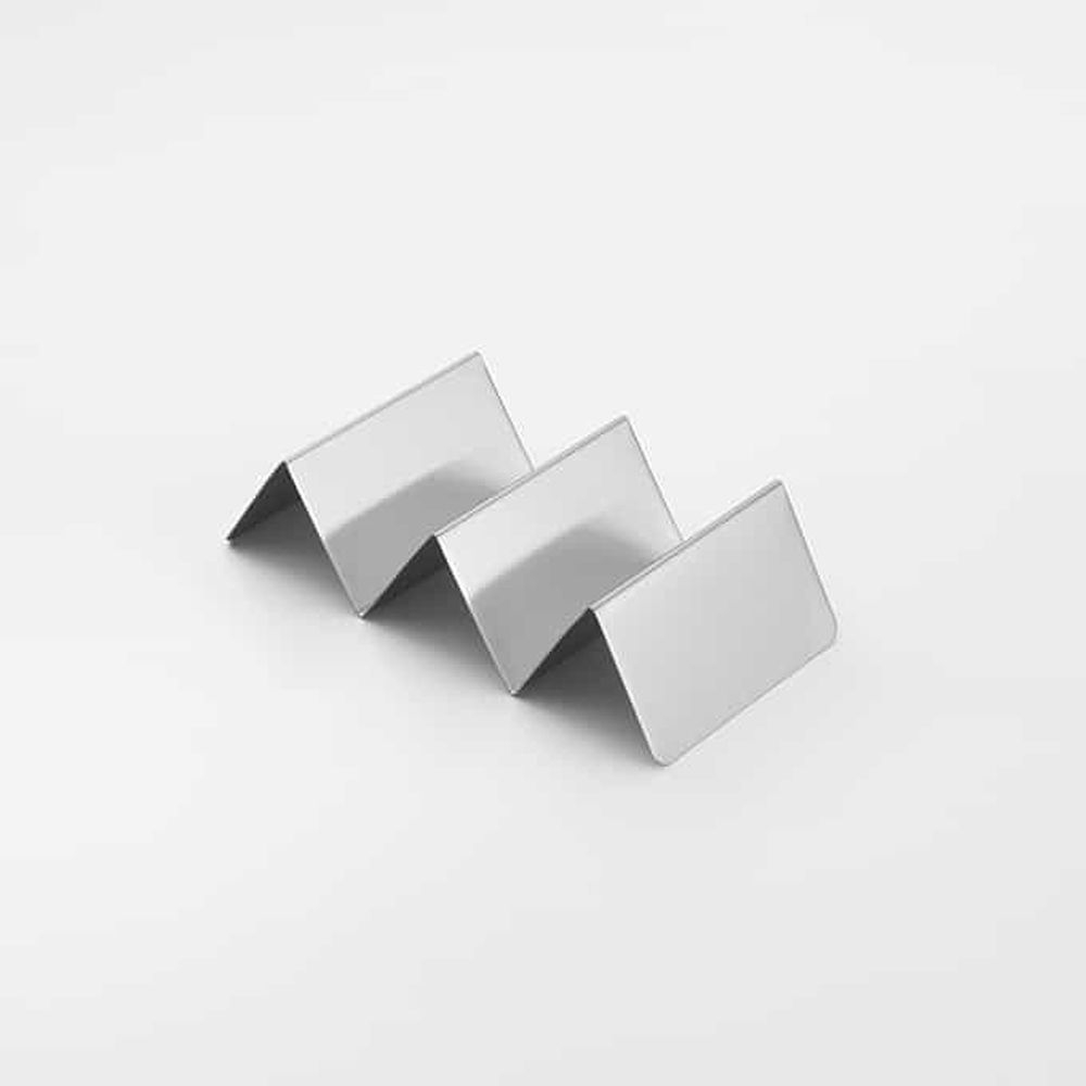 American Metalcraft Stainless Steel Three Compartment Taco Sandwich Holder, 4 x 8 x 2 inch