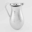American Metalcraft Stainless Steel Hammered Finish Double Wall Water Pitcher, 64 Ounce