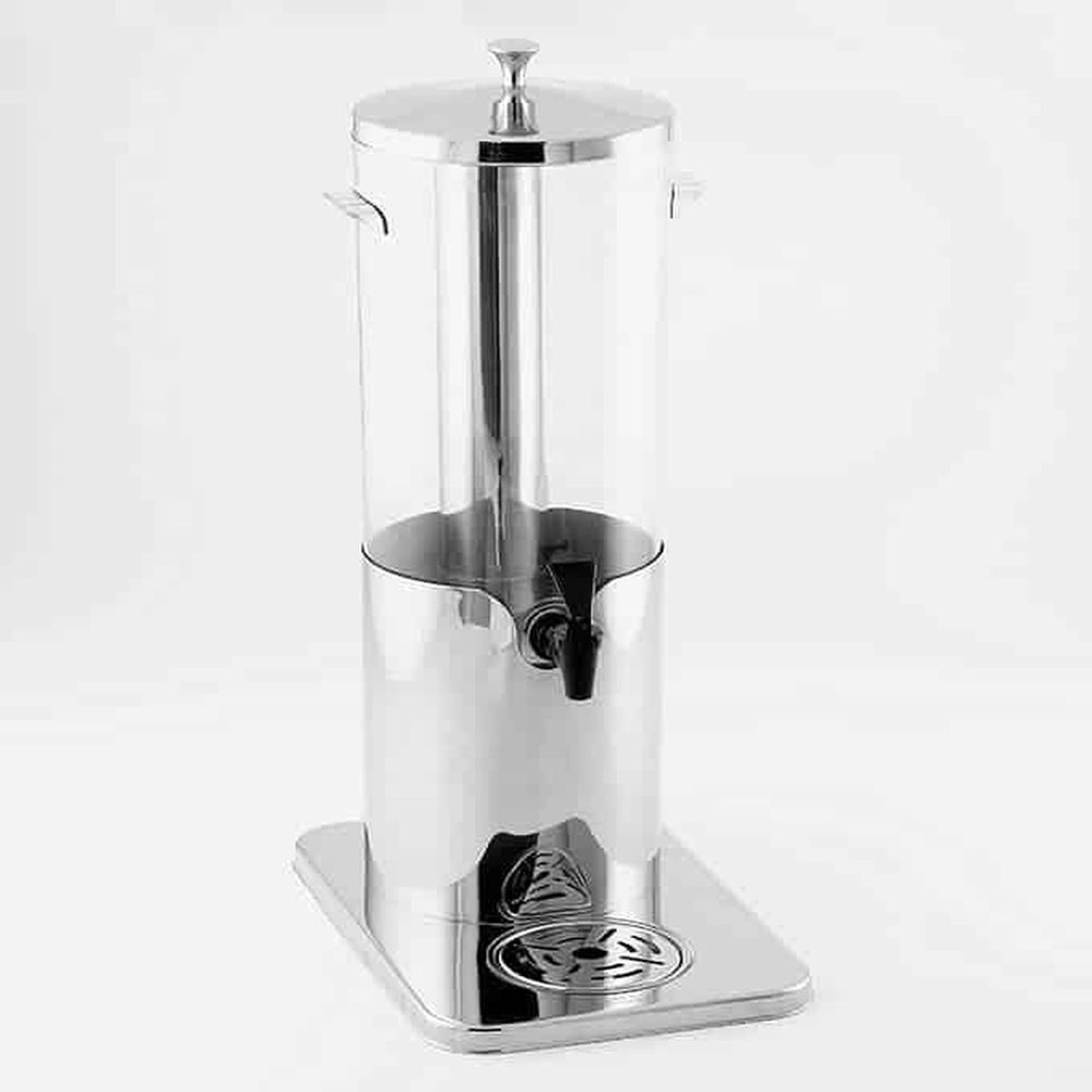 American Metalcraft Clear Polycarbonate 5.3 Quart Mini Juice Dispenser With Stainless Steel Frame, 16 X 9 X 14 Inch