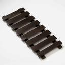American Metalcraft Dark Brown Espresso Wood Glass Rack, 35 x 14 x 1 1/2 inch