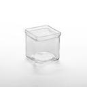 American Metalcraft Square Glass Jar, 8 Ounce